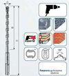 Бур для бетону SDS-plus, Alpen F4, 2 ріжучі кромки, L=210/150, Ø14.0 0082701400100. Фото-2