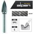 Борфреза твердосплавна заокруглена ALPEN-MAYKESTAG, SPG, Ø8x63, зуб 3, привід Ø6mm 0780306108100. Фото-2