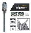 Борфреза твердосплавная каплевидная ALPEN-MAYKESTAG, TRE, Ø12x65, зуб 4, привод Ø6mm 0786406112100. Фото-2